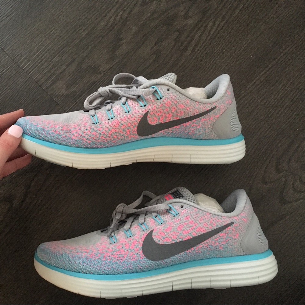 Nike Womens Free Rn Distance Teal/Grey/PinkBlast